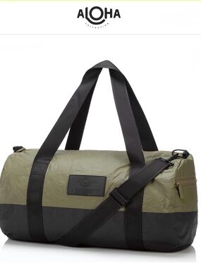 ALOHAS Olive and Black Duffel Bag with Adjustable Strap